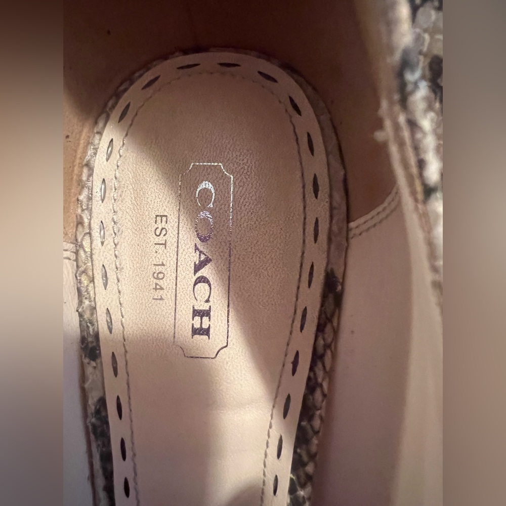 Coach Ladies Python Print Shoes Size 8.5 - image 3
